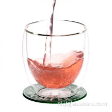 Dubbelwandige thermische glazen bekers voor wijn